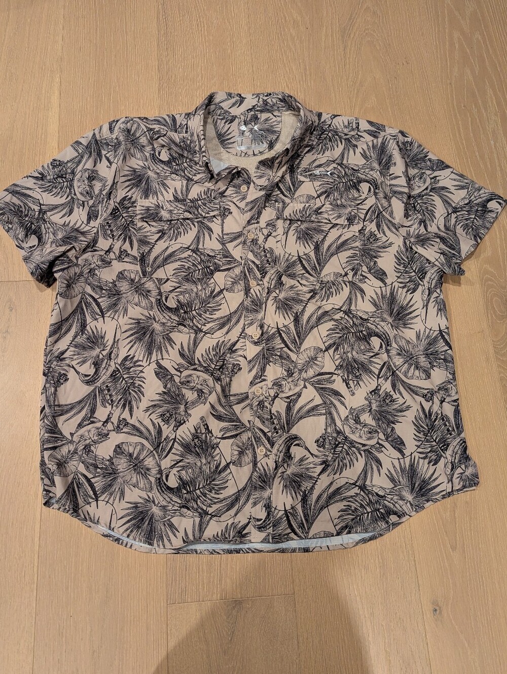 Silver Bait Fish Print Shirt